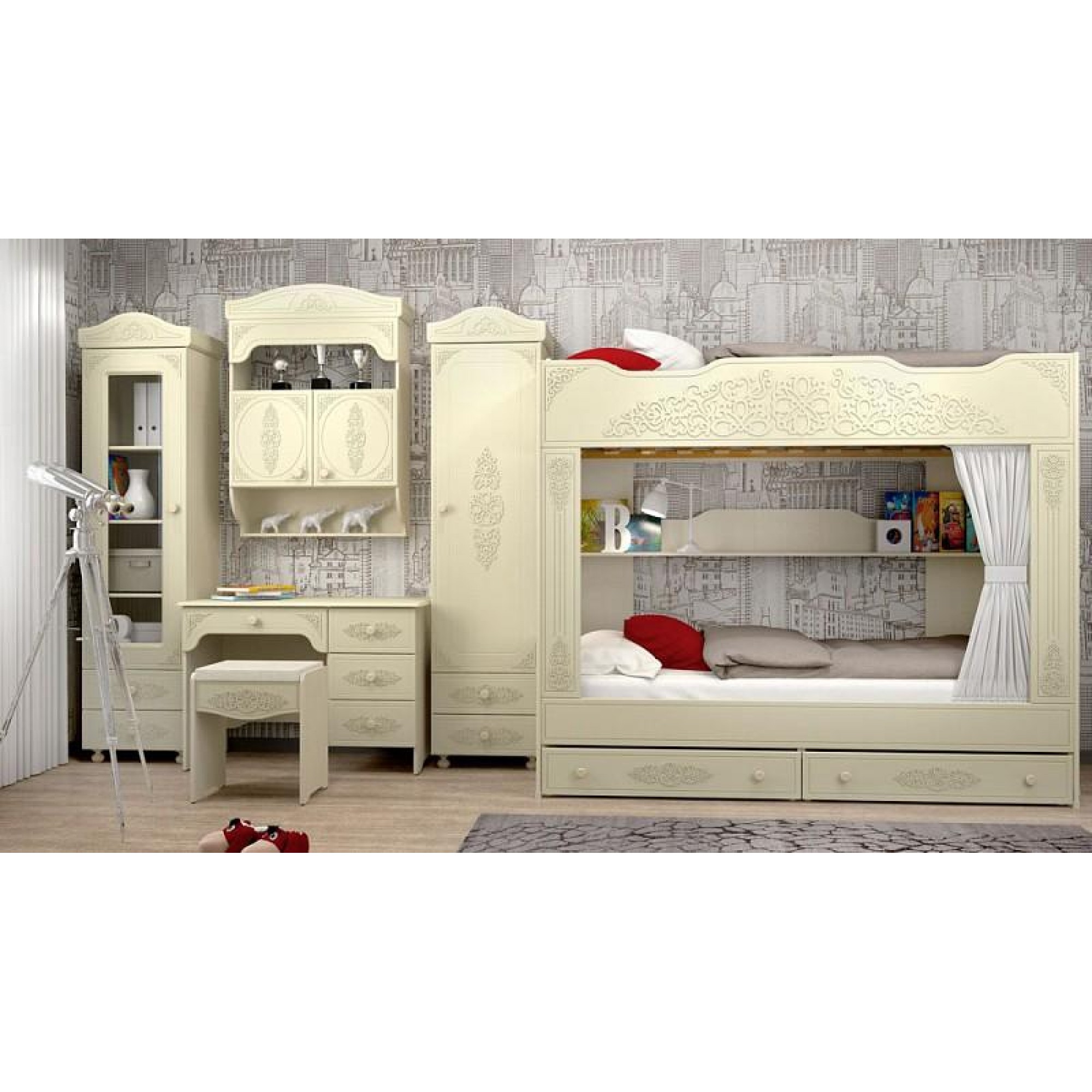 Гарнитур для детской Ассоль плюс    KOM_Assol_plus_childrens_room_2