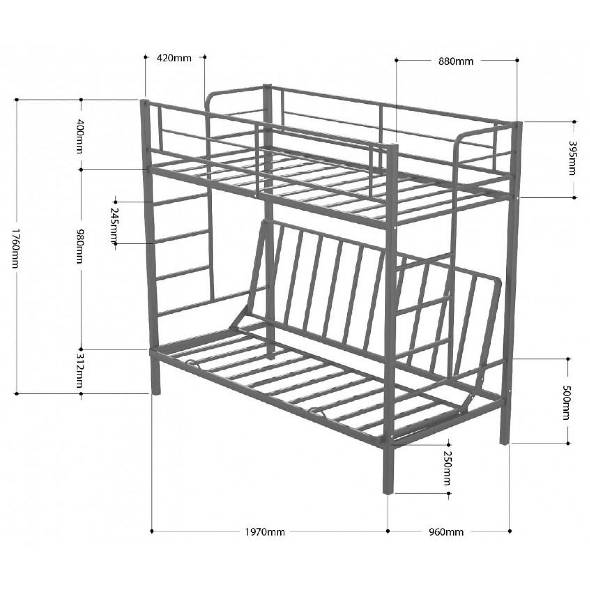 Кровать двухъярусная Дакар 1    FSN_4s-dak1_vs-vat-9003