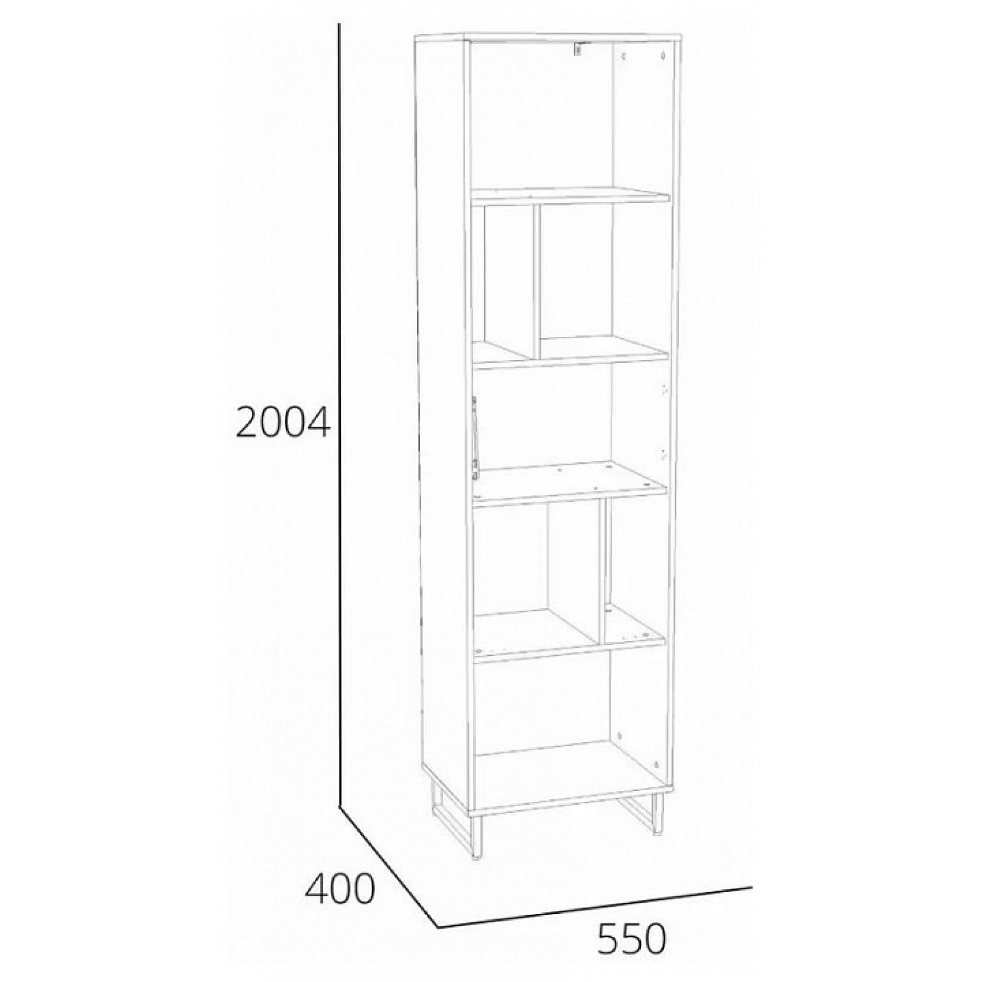 Стеллаж комбинированный Фолк НМ 014.91    SLV_ML876874288