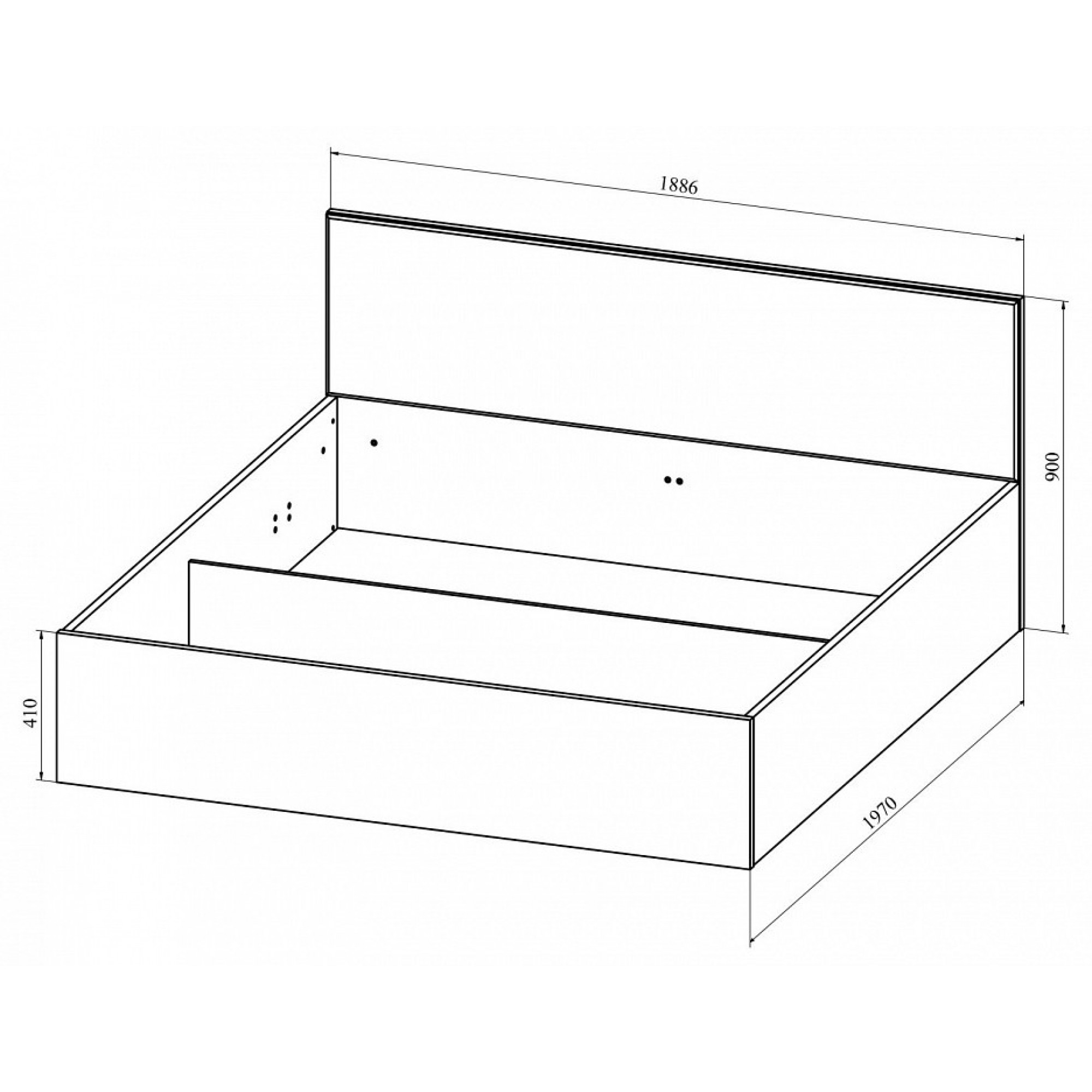 Кровать двуспальная Анастасия АН-28К    KOM_AN-28K_1900-1800_system_2