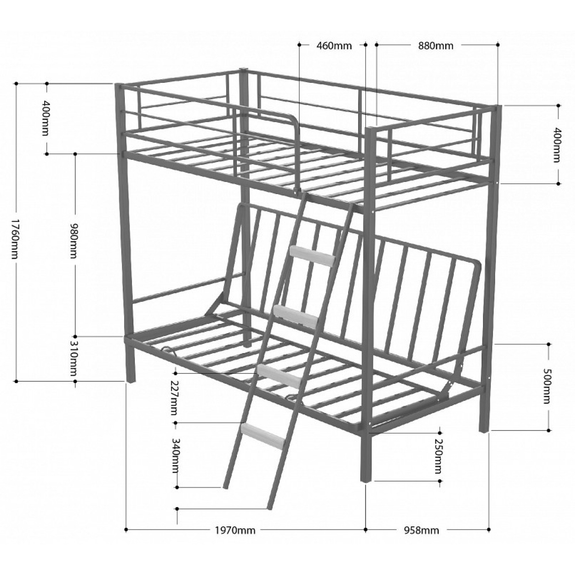 Кровать двухъярусная Дакар 2    FSN_4s-dak2_vs-vat-8014