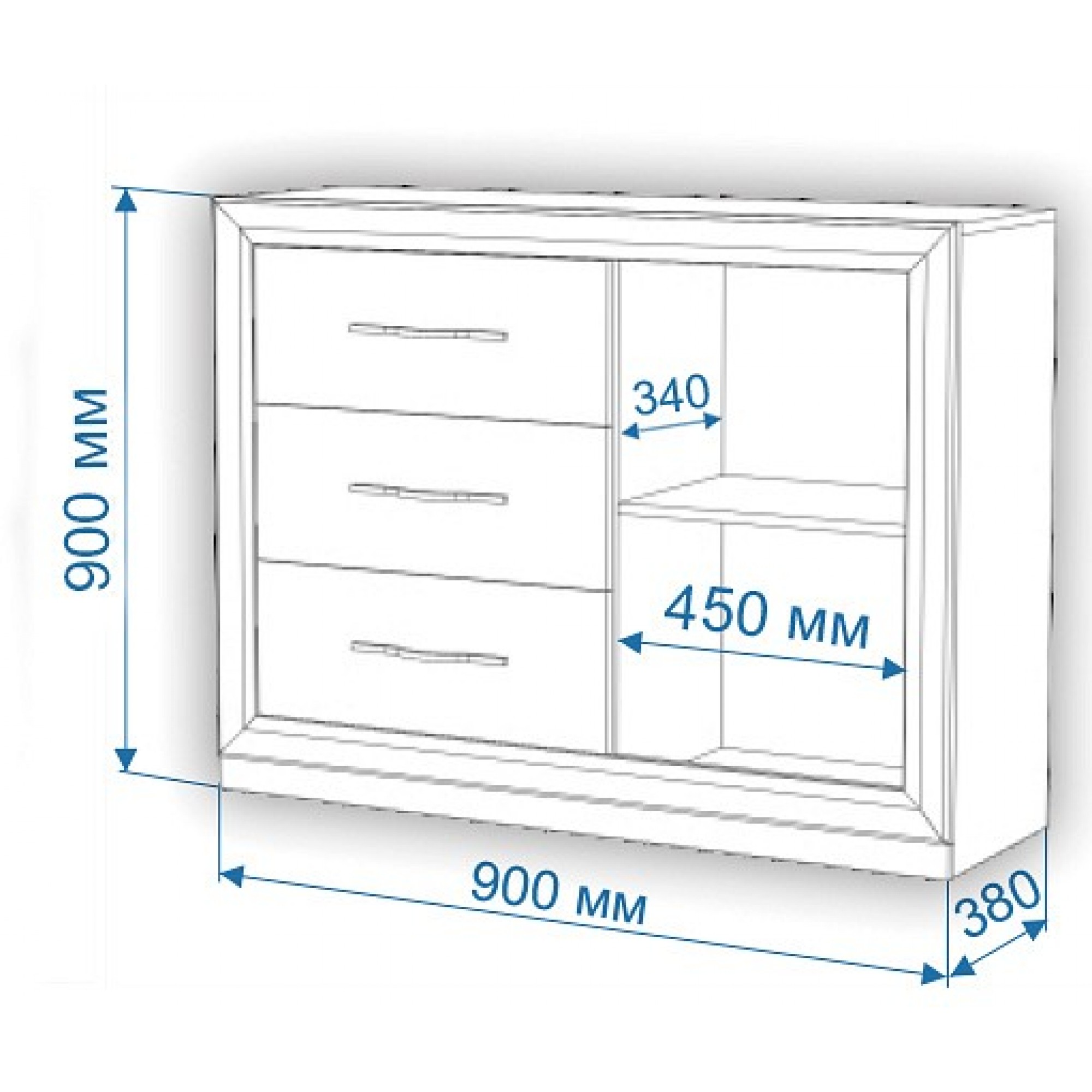 Комод Нобиле Км-120/38 ФГ    MER_Km-120-38-FG-KKo