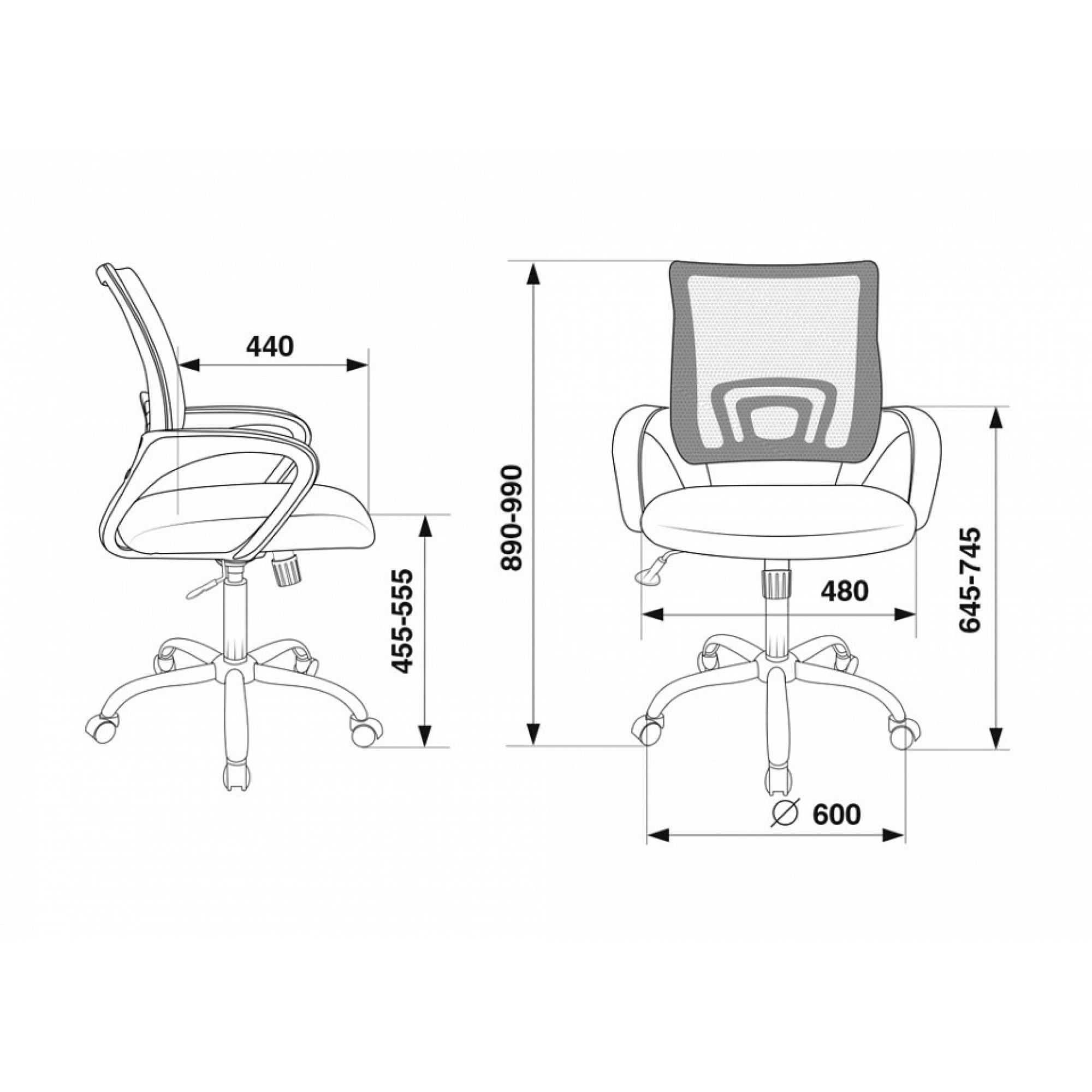 Кресло комьютерное CH-695N/SL/BL/TW-11    BUR_1381546