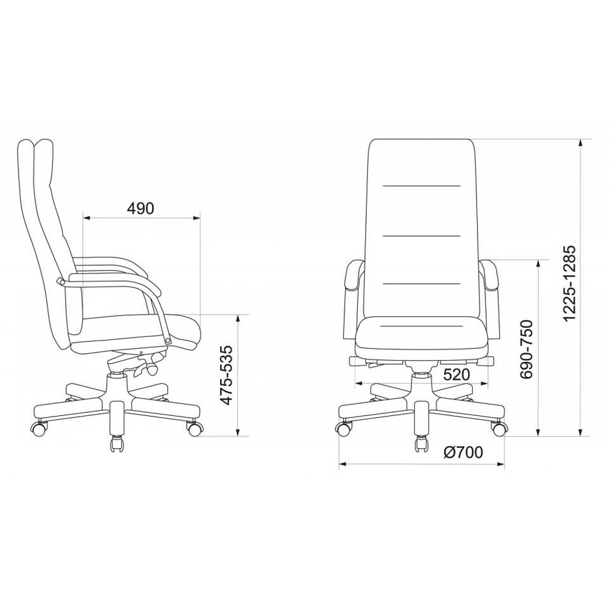 Кресло для руководителя T-9927Walnut/Chok    BUR_1399475