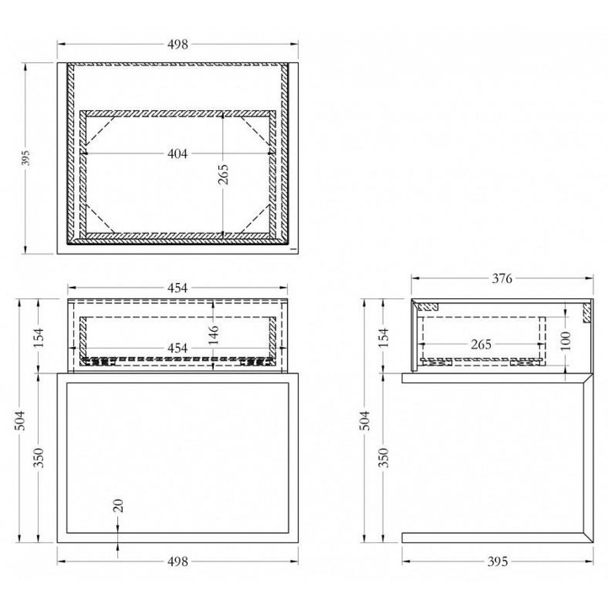 Тумбочка KFG131 хром 500x400x500(GRD_TT-00008390)