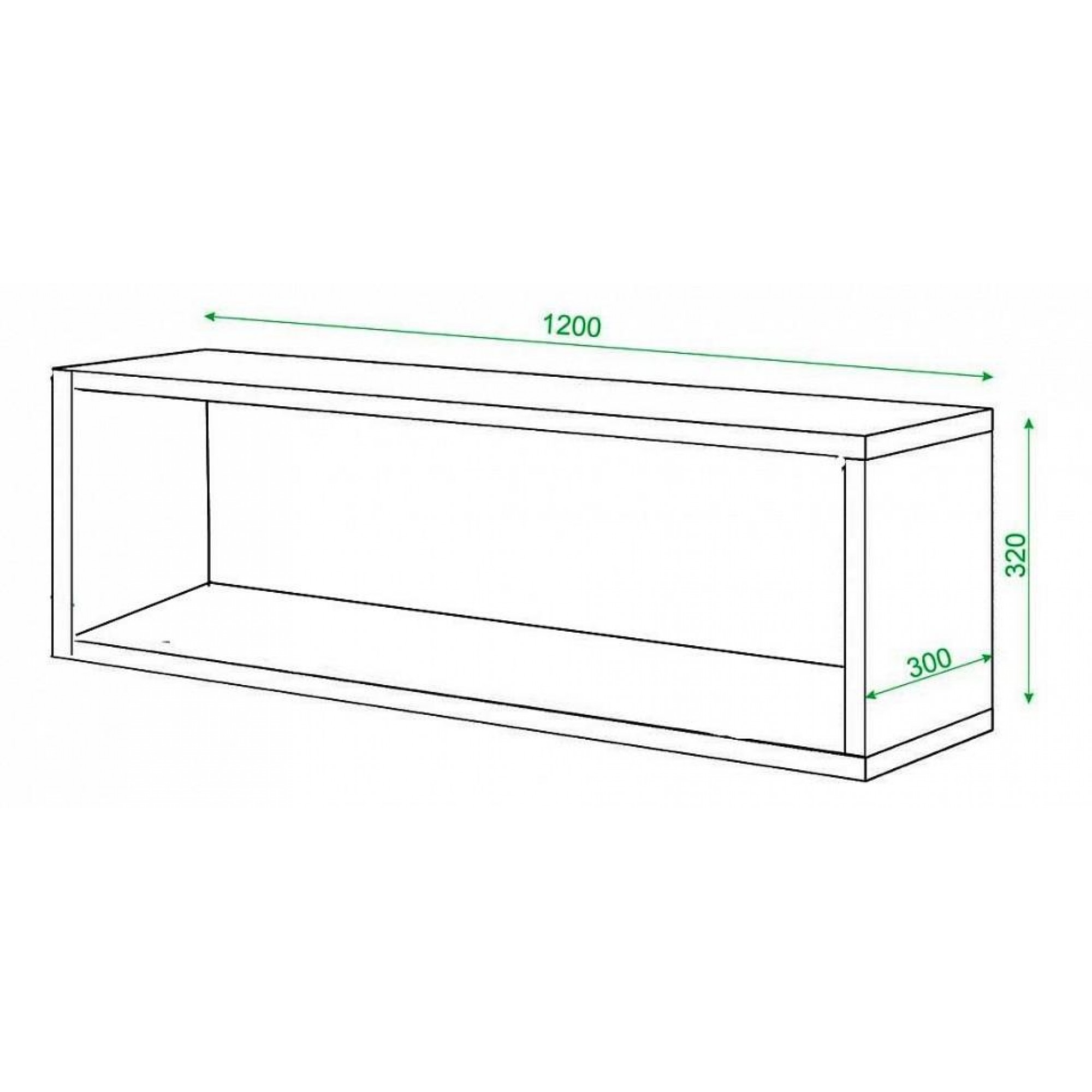 Полка книжная Домино ПК-30 К    MER_PK-30_K-V