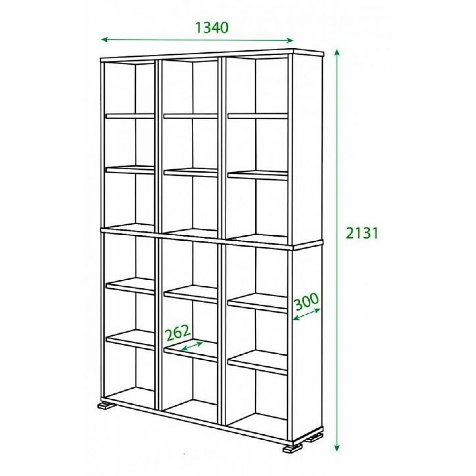 Стеллаж комбинированный Домино ПУ-40-6    MER_PU-40-6_K