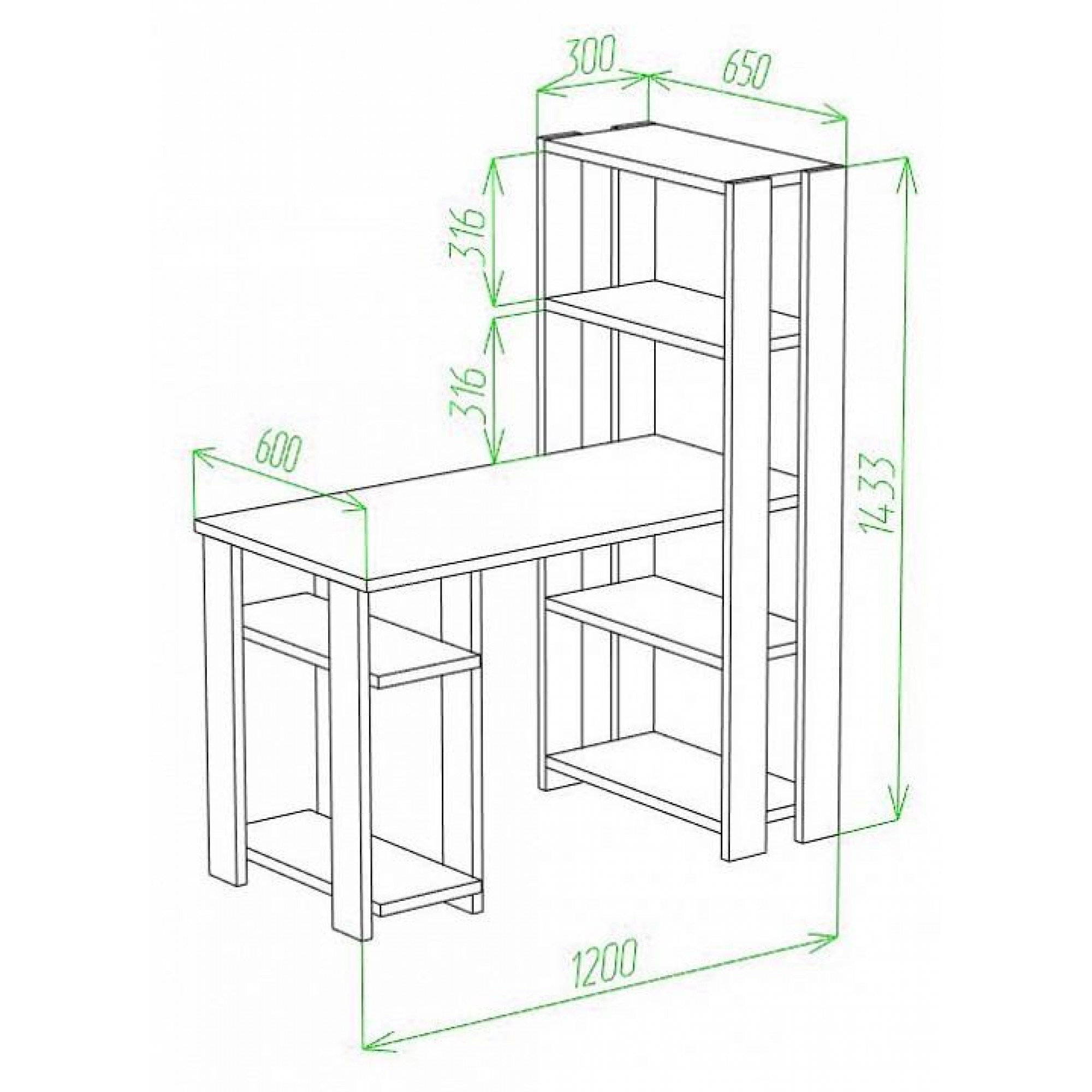 Стол компьютерный Slim СТН-145/120    MER_STN-145-120_KSH_CH