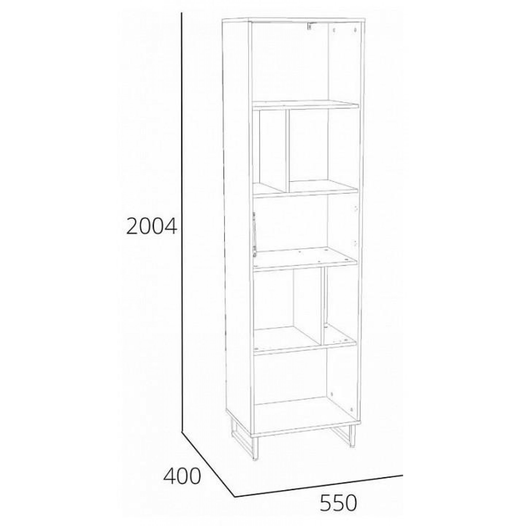 Стеллаж комбинированный Фолк НМ 014.91    SLV_ML876874288