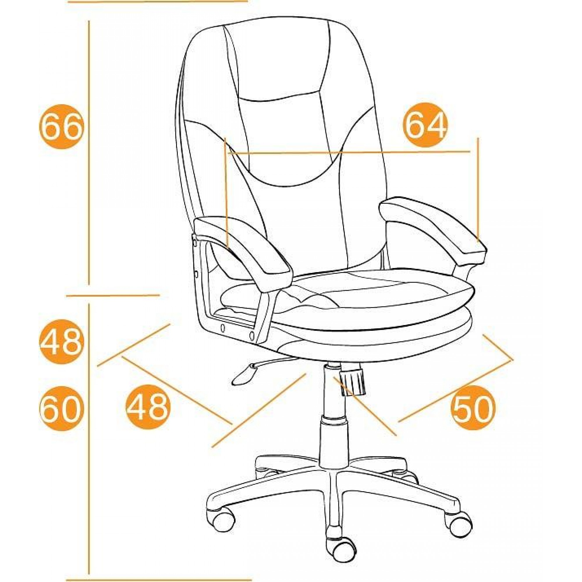 Кресло компьютерное Comfort Lt коричневый TET_12185