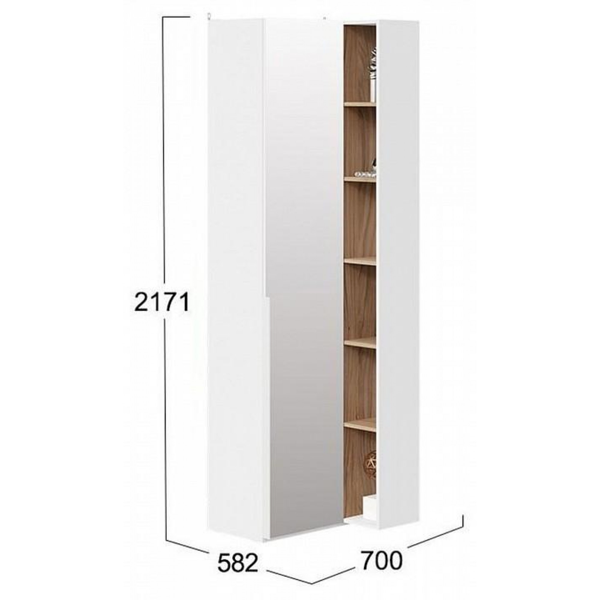 Шкаф комбинированный Порто СМ-393.21.025    TRI_248003