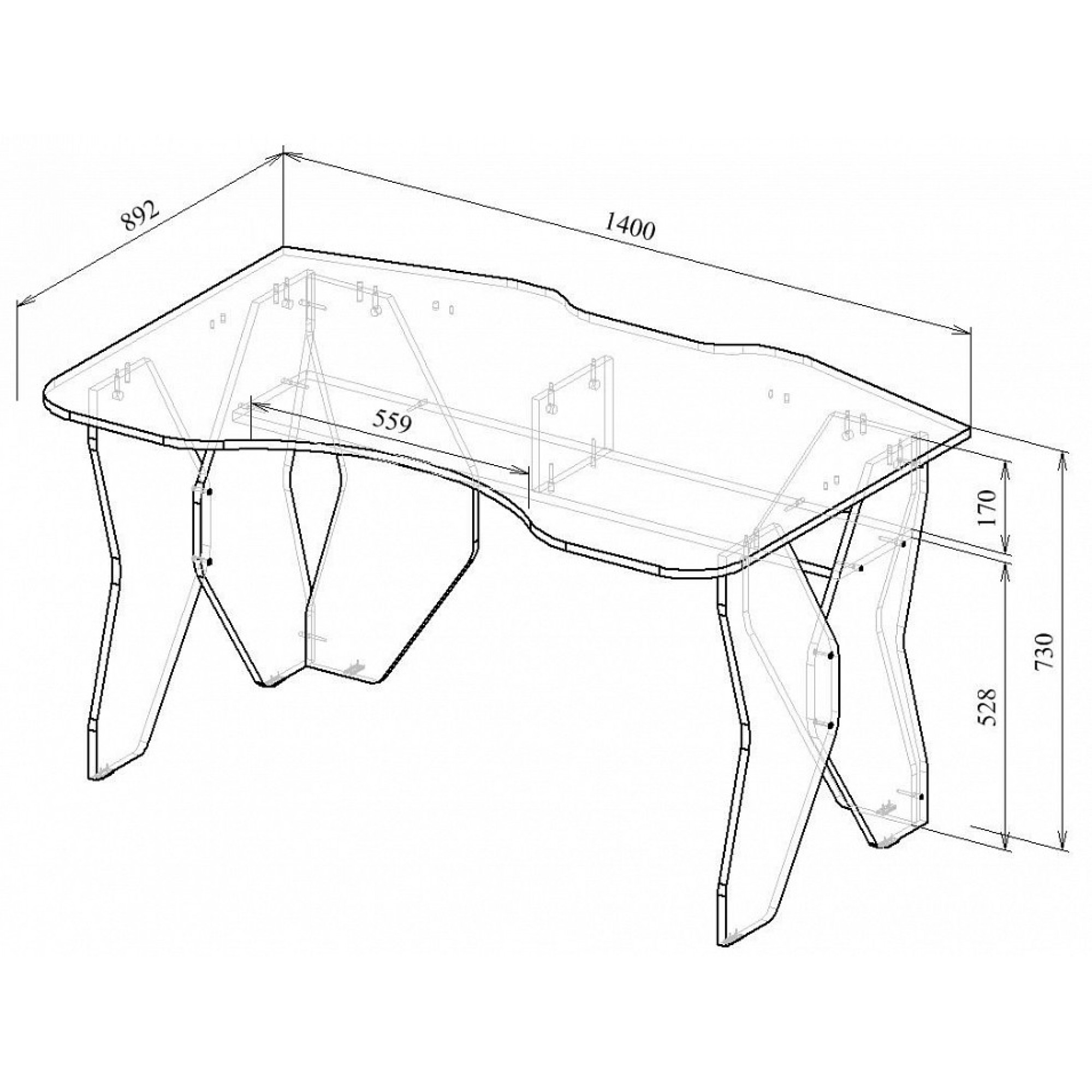 Стол компьютерный Таунт-1    MAS_MST-SIT-01-CHR-CHR-16